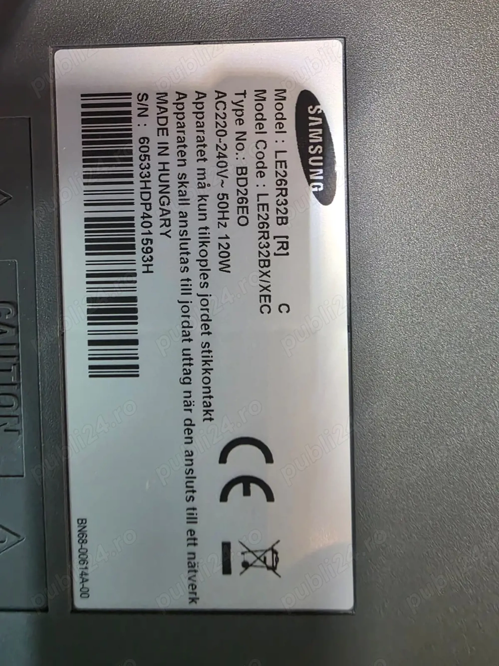 Dezmemrbez tv Samsung le26r32b