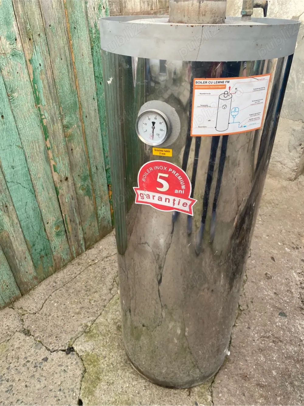 boiler pe lemne 120L