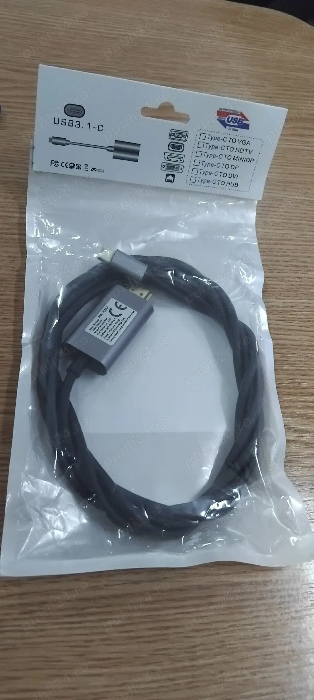 cablu hdmi cu capat type c pentru transfer fisiere
