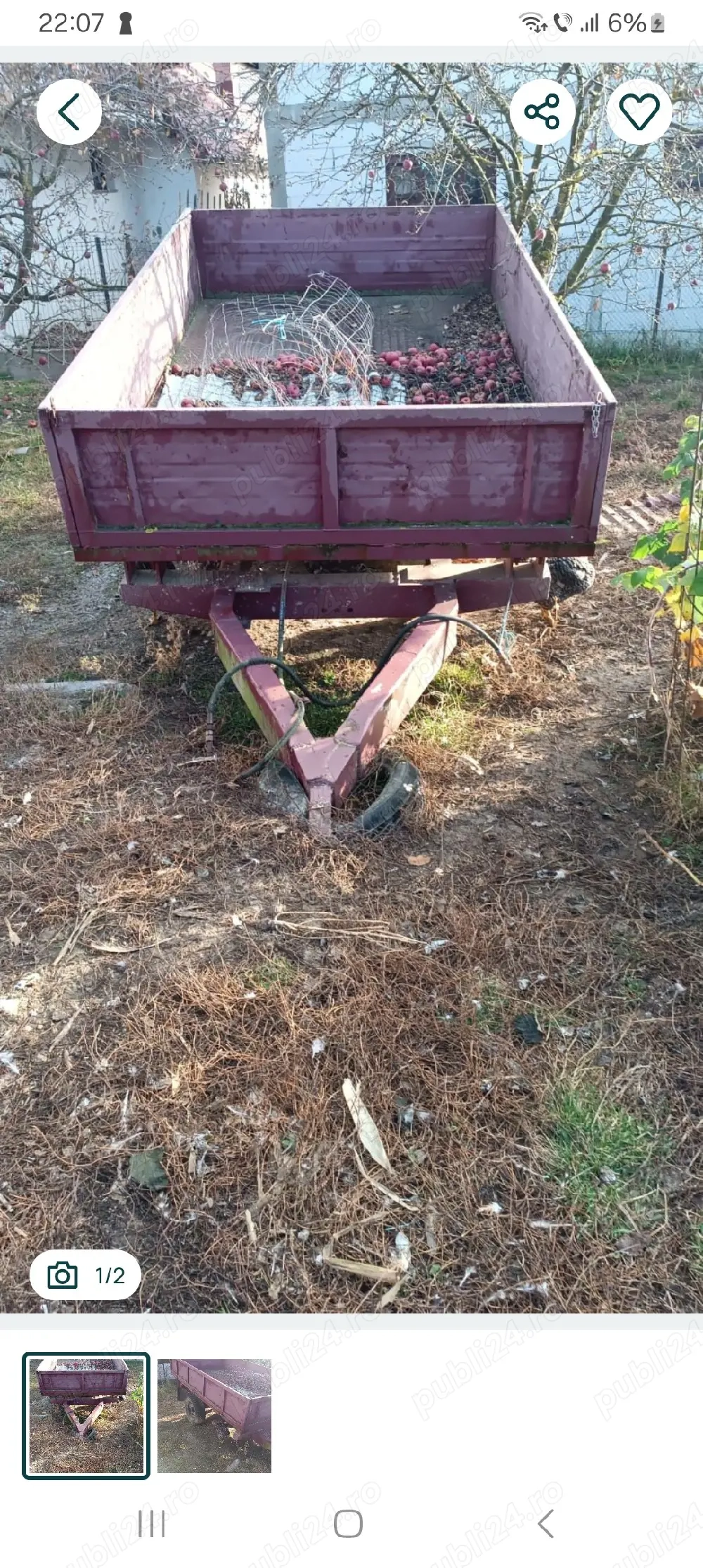 remorcă de vanzare,pret negociabil 