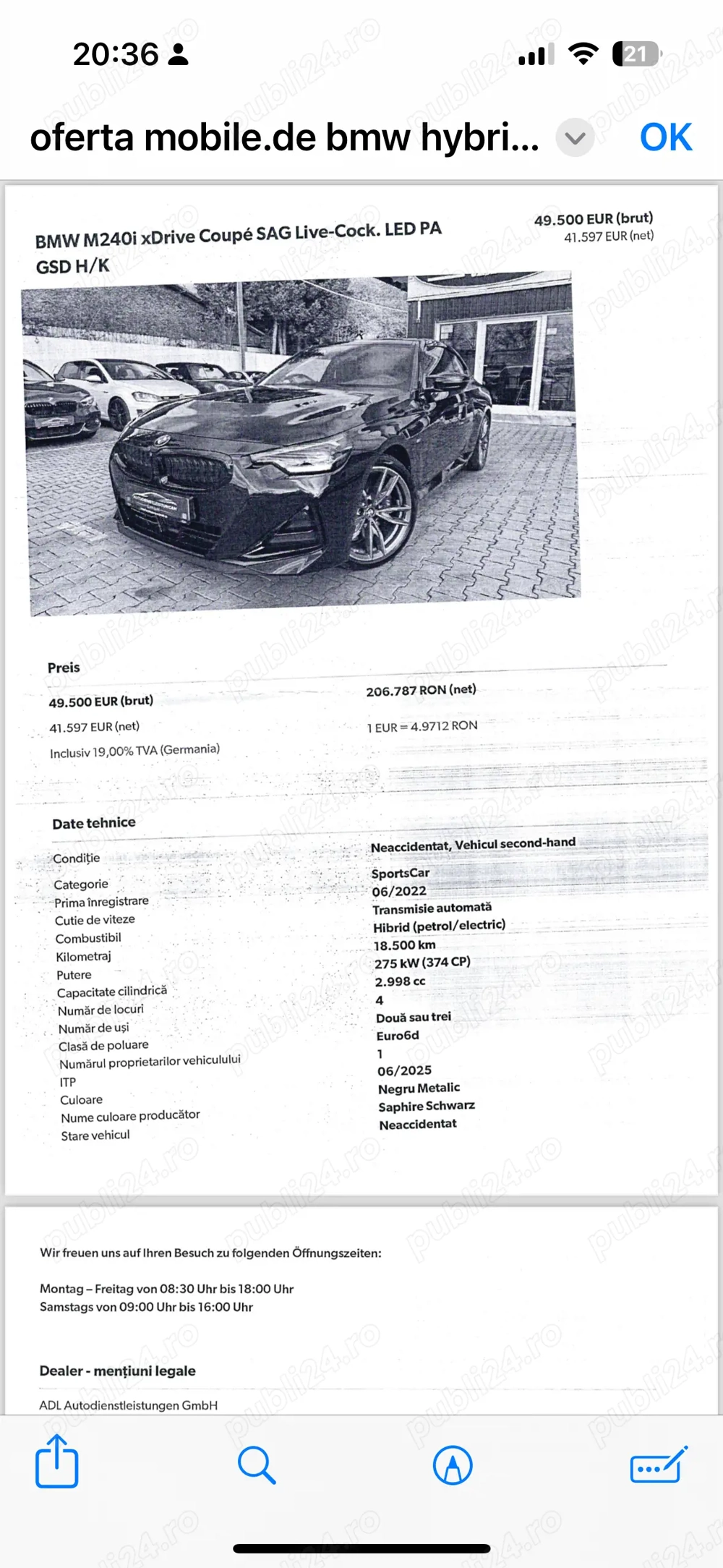 Vând BMW M2 4x4 impecabil