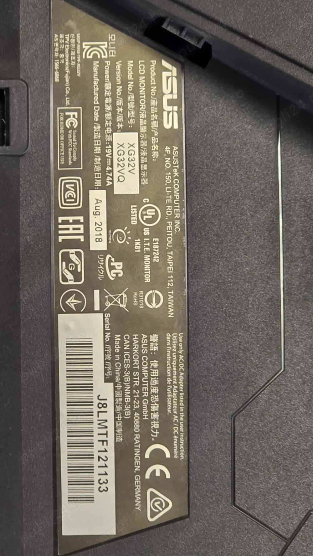 Monitor LED ASUS Gaming ROG Strix XG32VQ