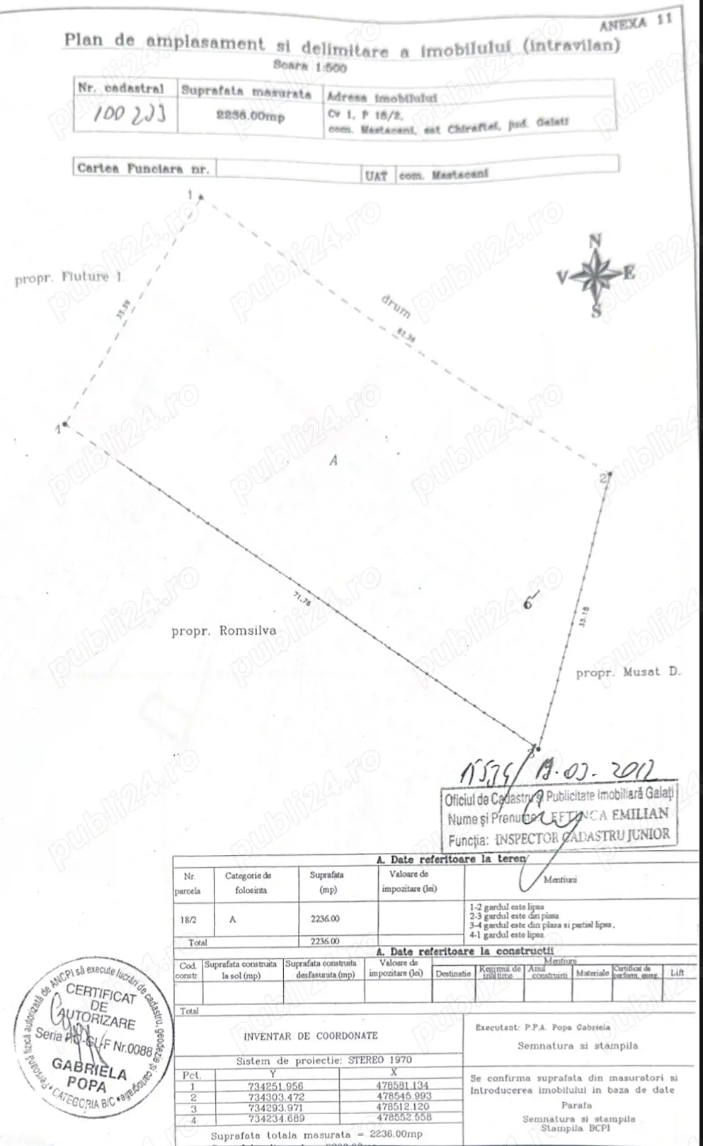 vand teren intravilan