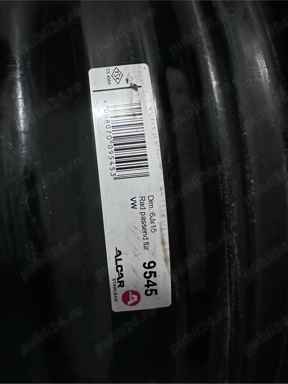 4 x Jante otel Seat, VW R15