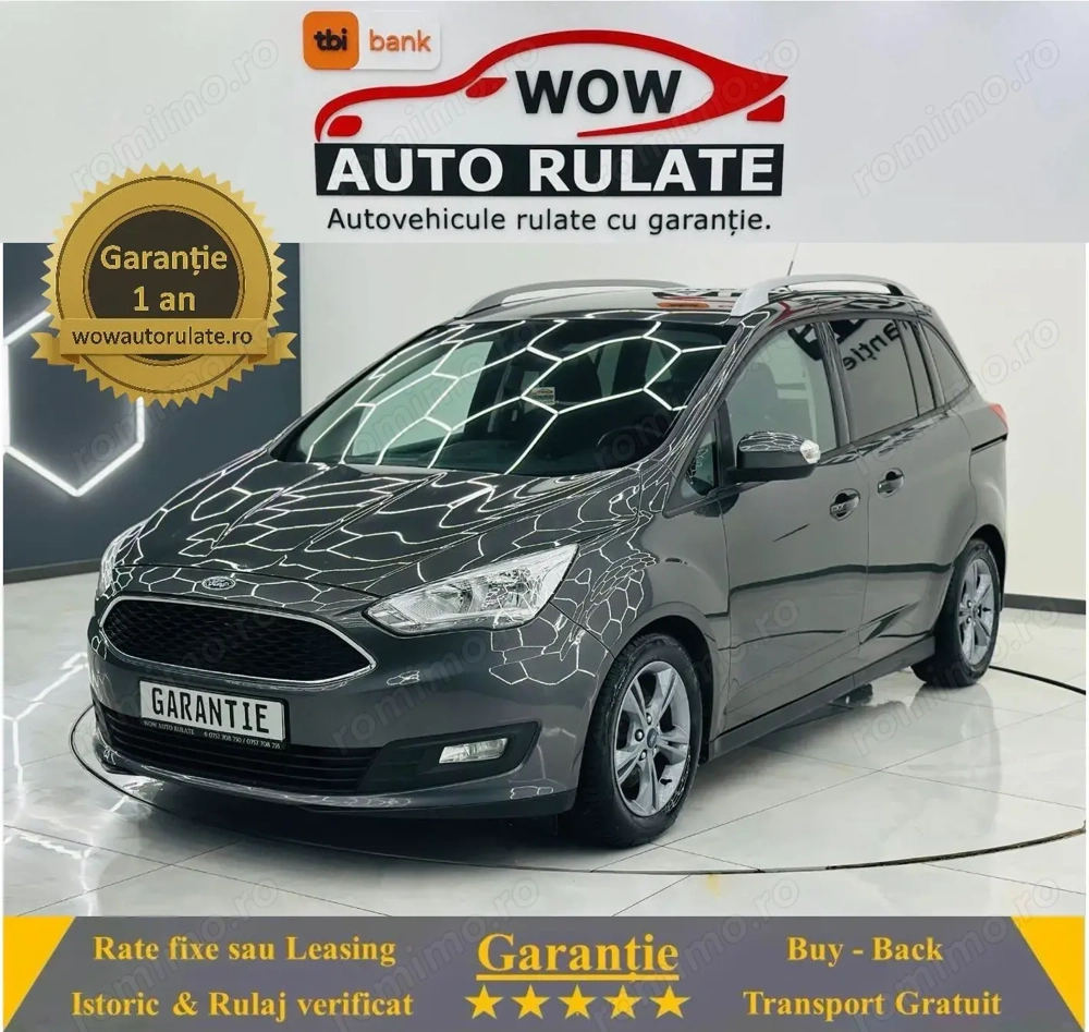FORD GRAND C-MAX 2017 1.5D E6 7 Locuri Garantie 12 Luni Rate Avans 0 Doar Cu Buletinul
