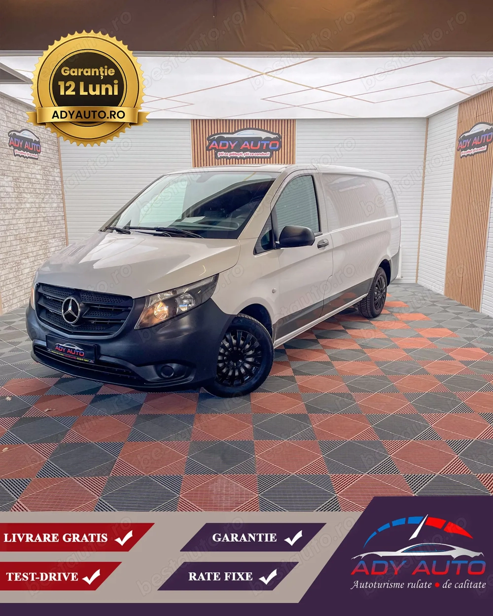 Mercedes Vito . 2,2 cdi . TVA INCLUS SI DEDUCTIBIL . Rate fixe . Garantie 12 luni . Recent adusa 