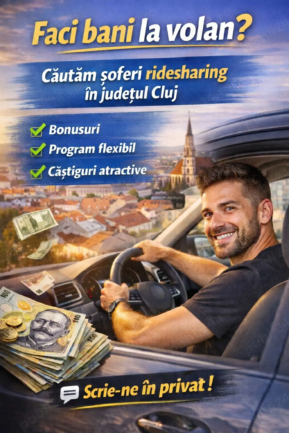 Flota autorizata ARR Cluj 9%comision,cauta soferi !