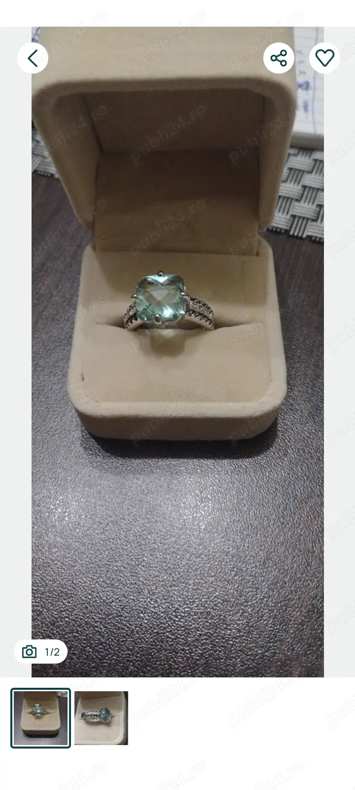 Inel din argint cu piatra zirconiu