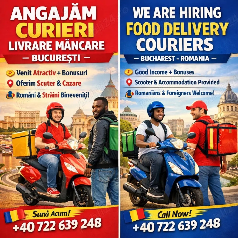 Curieri livrare mancare Bucuresti   Food delivery couriers