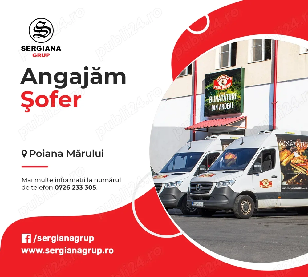 Angajam soferi livratori la fabrica din Poiana Marului
