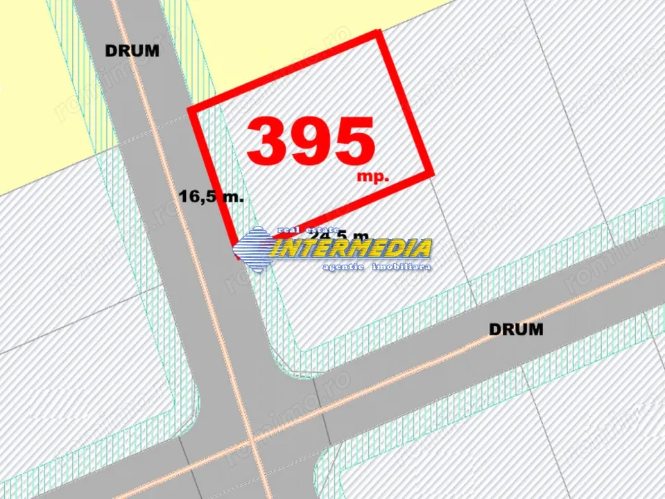Teren Intravilan | Alba-Micesti | ORIZONT | 395 mp. | d=16,50 m | Apa Curent Gaz