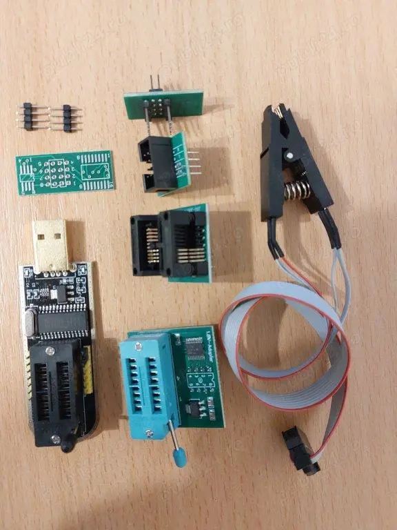 Programator CH341A EEPROM 24 25 kit cleste SOP8,SOIC8