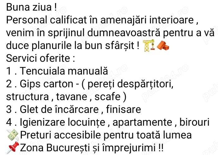 Amenajari interioare 