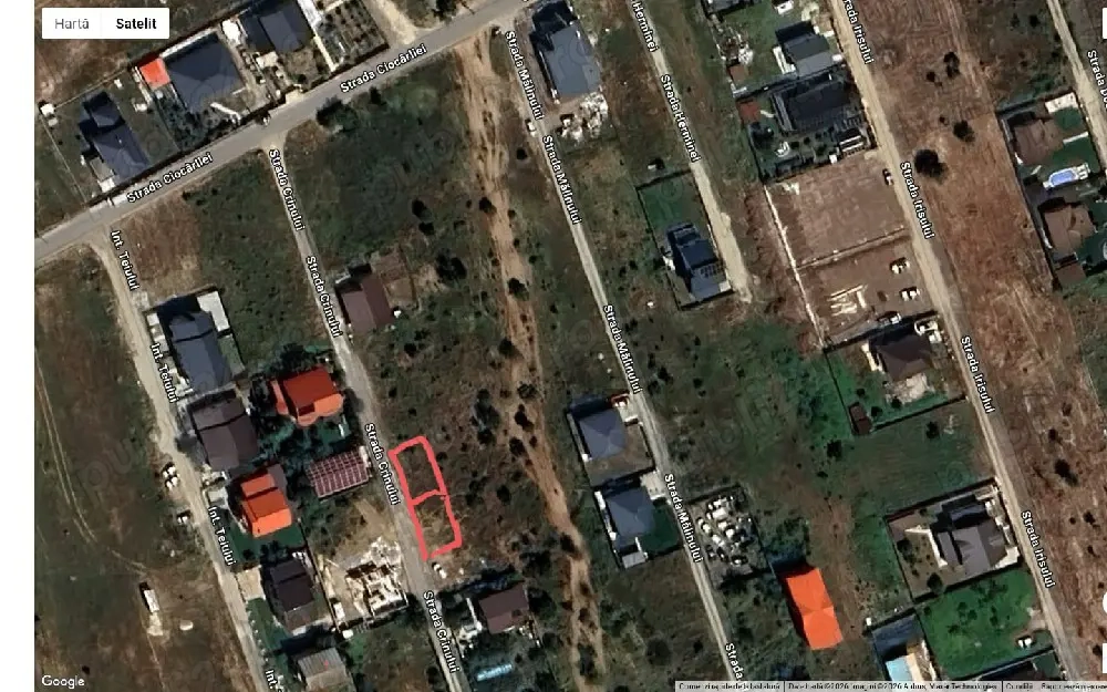 Vand teren intravilan în Domnești Ilfov, strada Ciocârliei - str.Crinului.