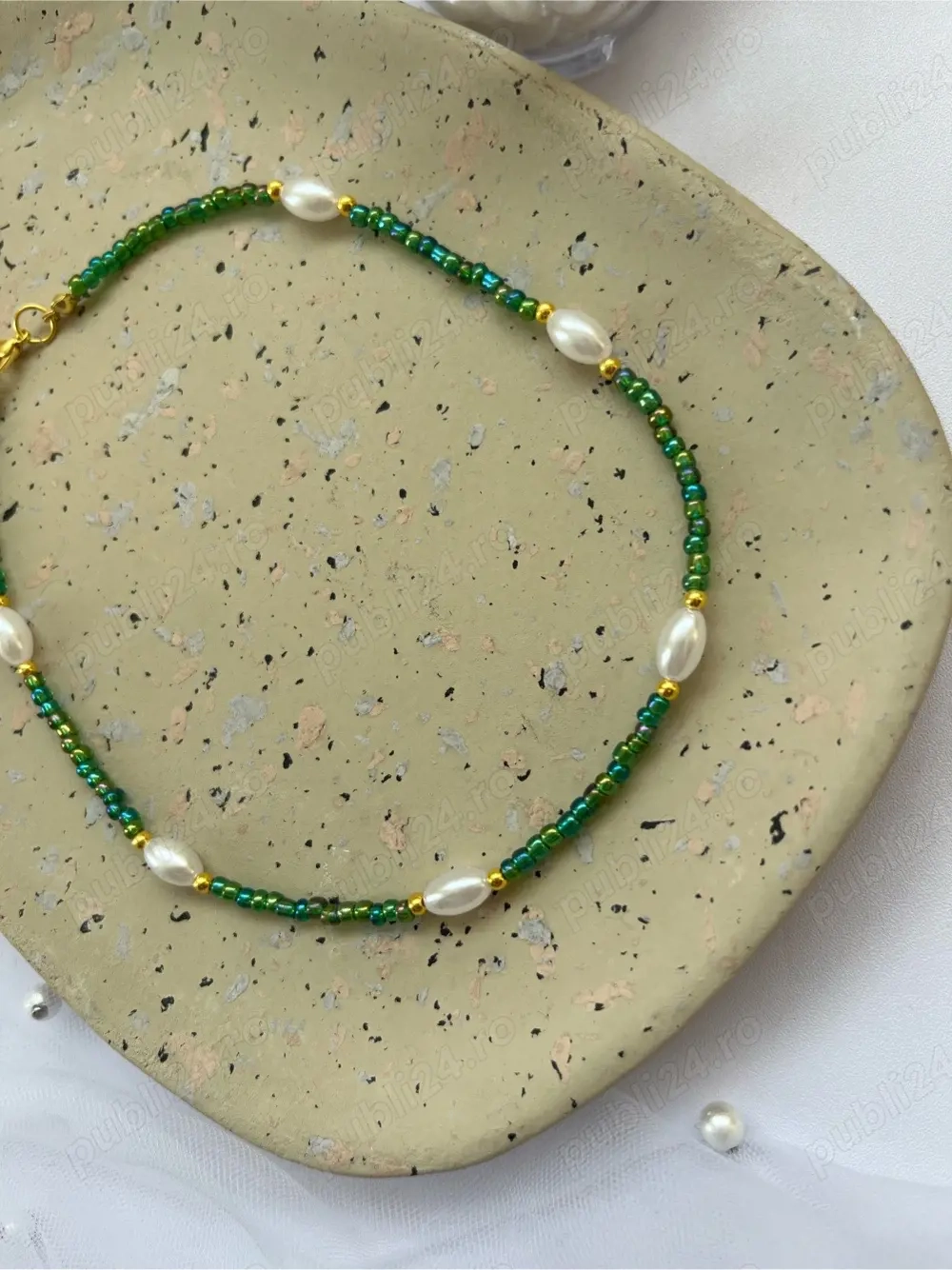 colier cu margele, colier handmade