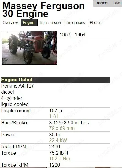 Tractor Massey Ferguson MF 30 