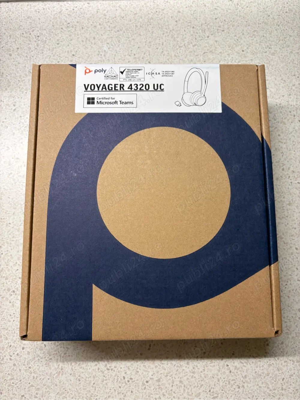 Vand casti poly voyager 4320 uc usb-c NOU