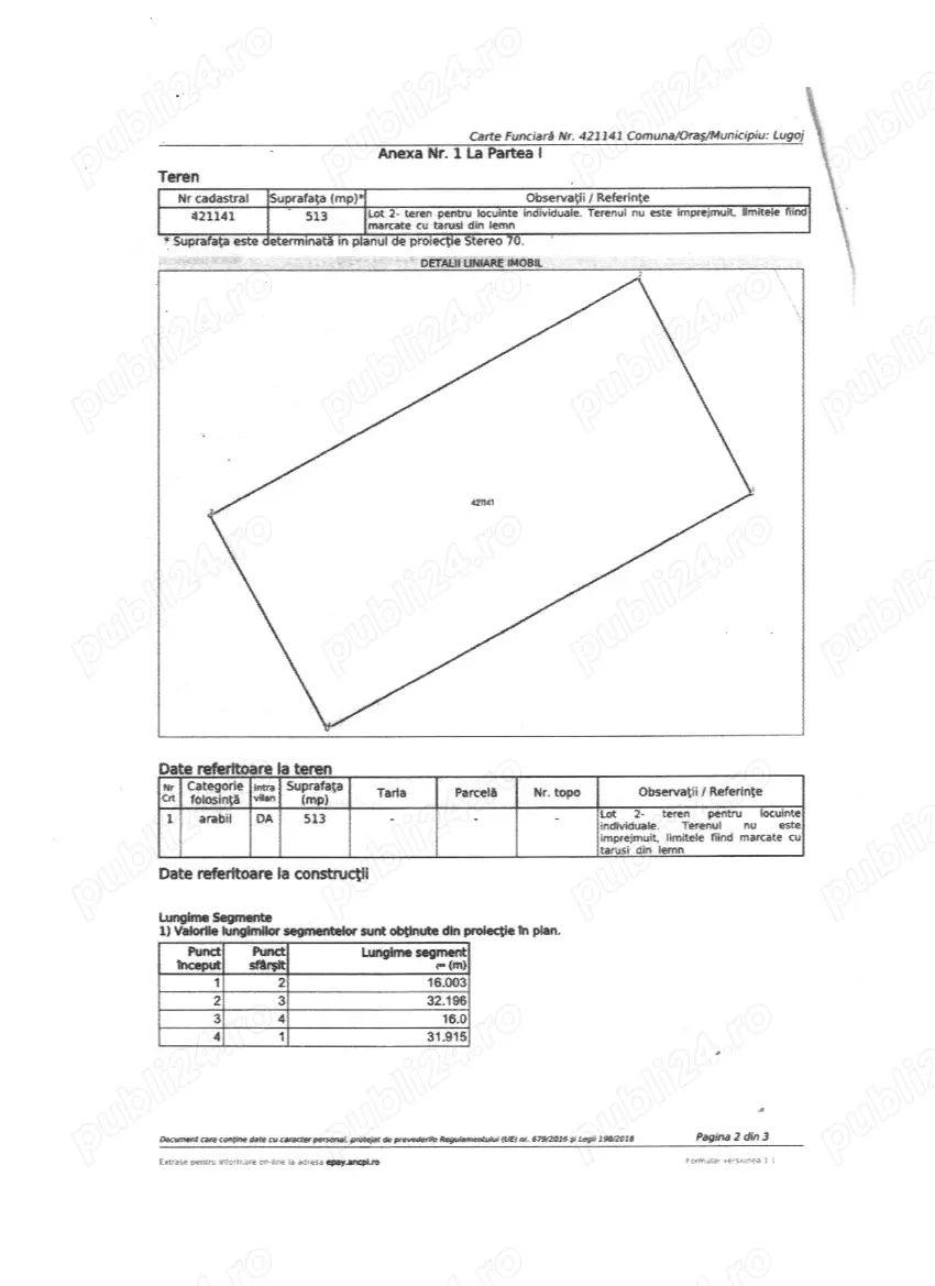 Parcele de teren pentru construire locuinte.