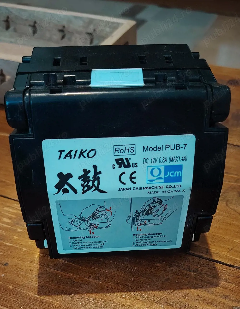 Acceptor bancnote Taiko PUB 7