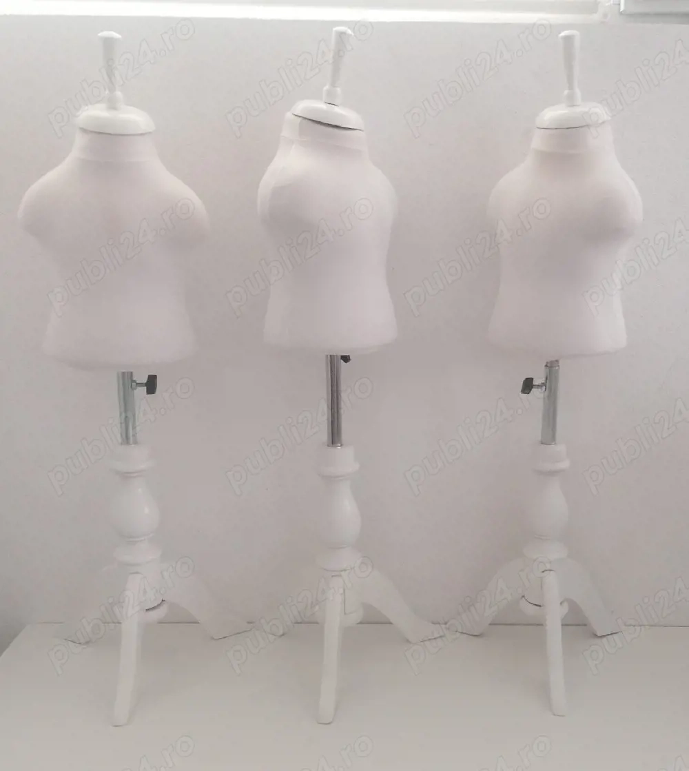 Bust copil alb, picior lemn trepied alb 0-2 Ani