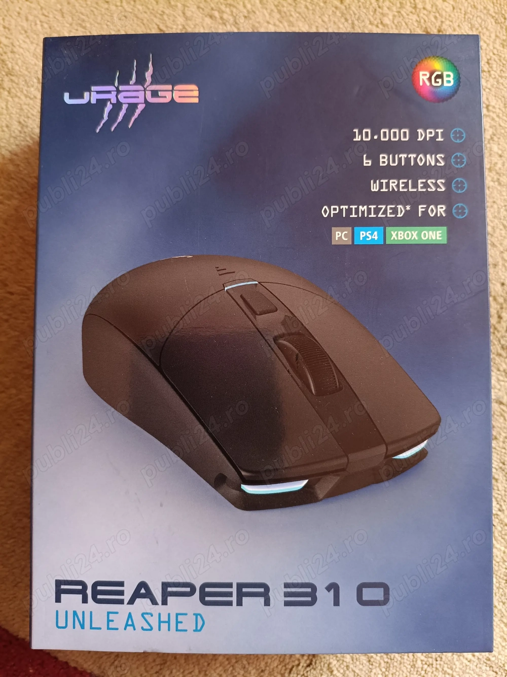 Mouse Gaming Wireless HAMA uRage Reaper 310 Unleashed, 10.000 DPI, Dual-Mode USB + BT - NOU, SIGILAT