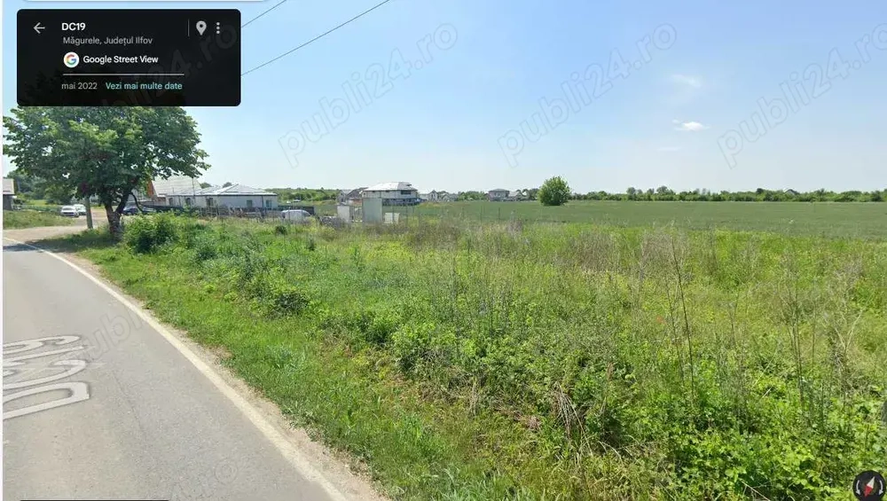 Teren intravilan 1.550 mp, deschidere 58 m, zonă mixtă   Măgurele