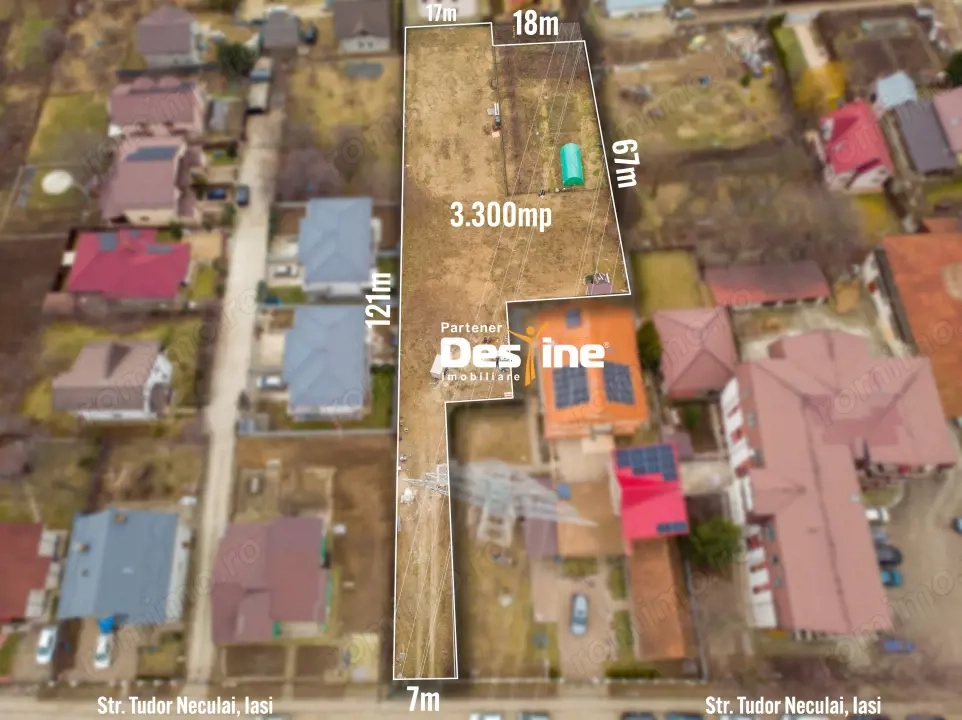 Teren Intravilan 3300 mp Tudor Neculai - CUG, Utilități, Deschidere Stradală