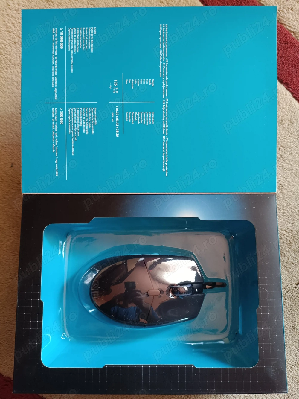 Mouse Gaming QILIVE  Q.3685, 4000 DPI, RGB, cablu USB 1,8 m - NOU, SIGILAT