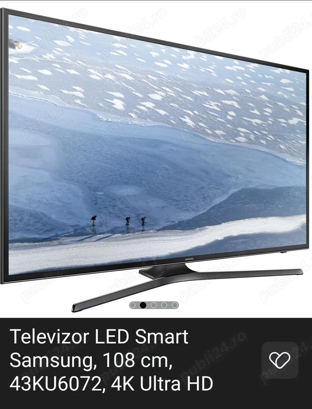Televizor smart Samsung 4 K 108 cm