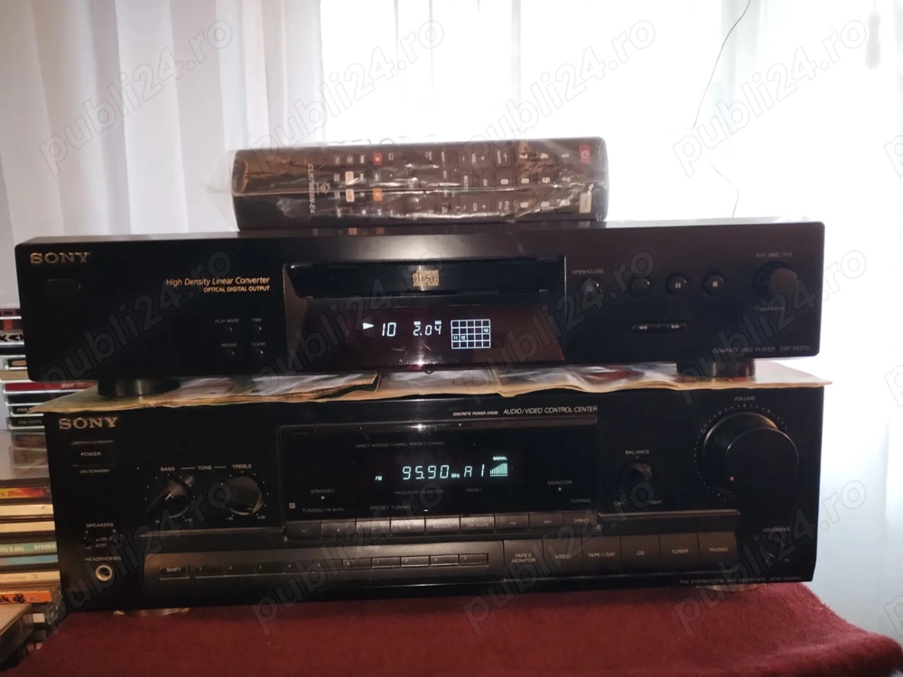 Sony amplituner receiver stereo cu telecomanda STR-GX390 sau CD player CDP-XE270 