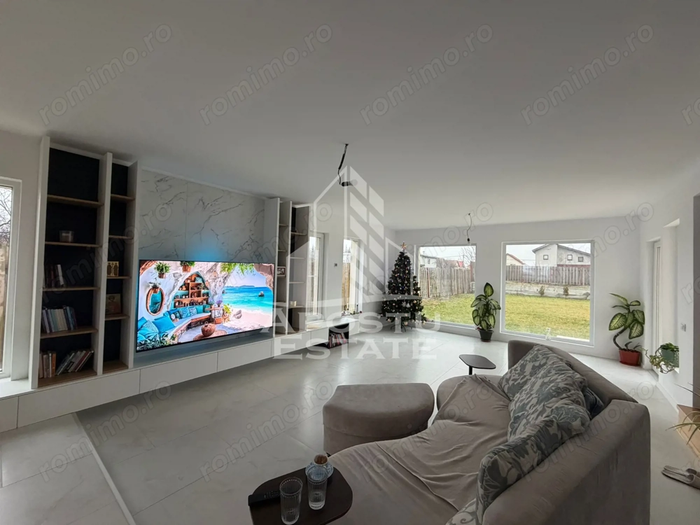 Casa individuala, 6 camere, 2 bai, garaj, teren 913, pompa de caldura