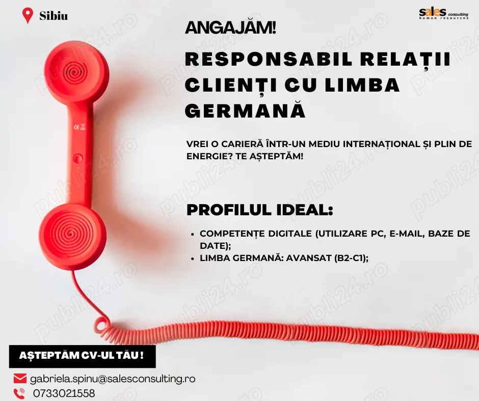 Customer support cu limba germană