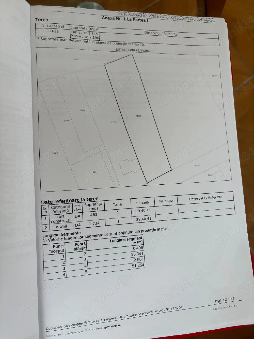 vând teren intravilan in sat Cojești comuna Belciugatele 