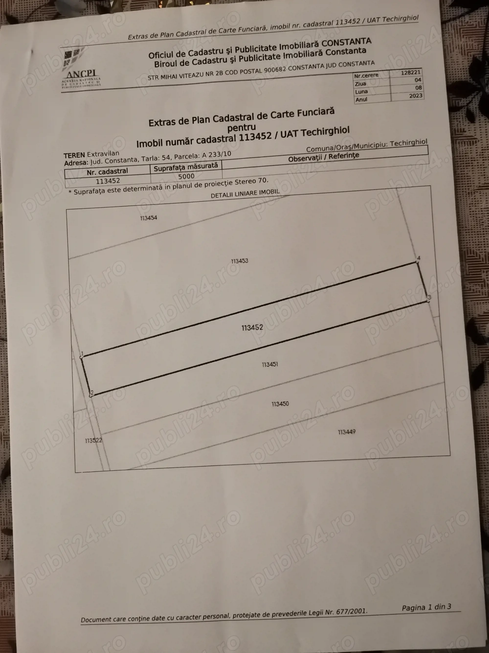 Vând teren extravilan în oraș Techirghiol