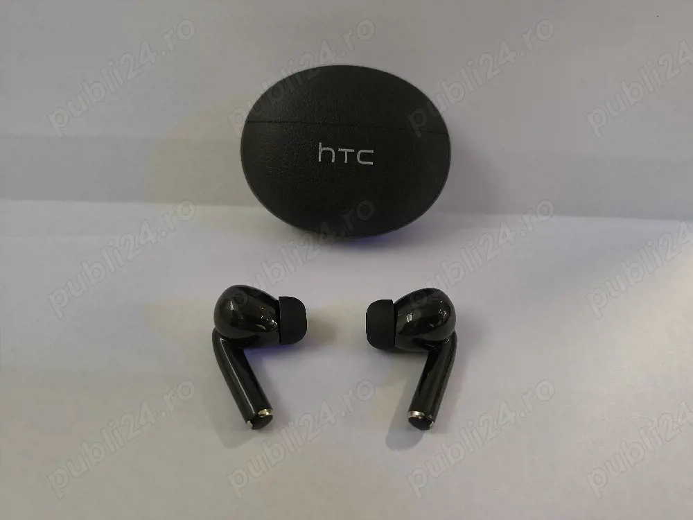 Căști Bluetooth True Wireless HTC Skin Smart AI Translator negre 