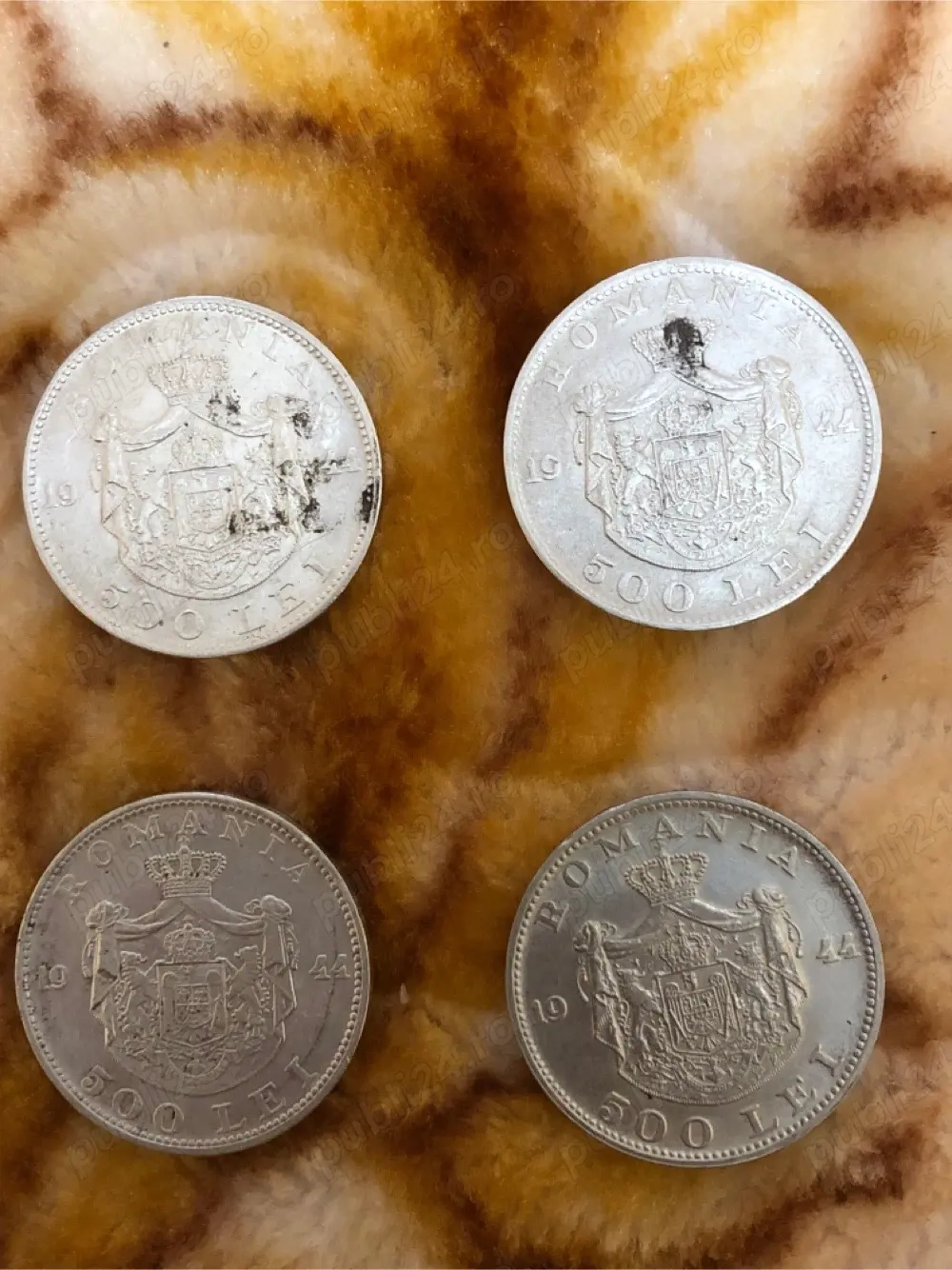 x4 500 lei 1944 de argint