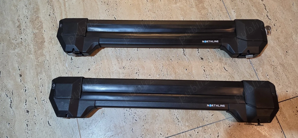 Suport auto Northline, 4 perechi schiuri sau 2 snowboarduri, prindere pe bare transversale