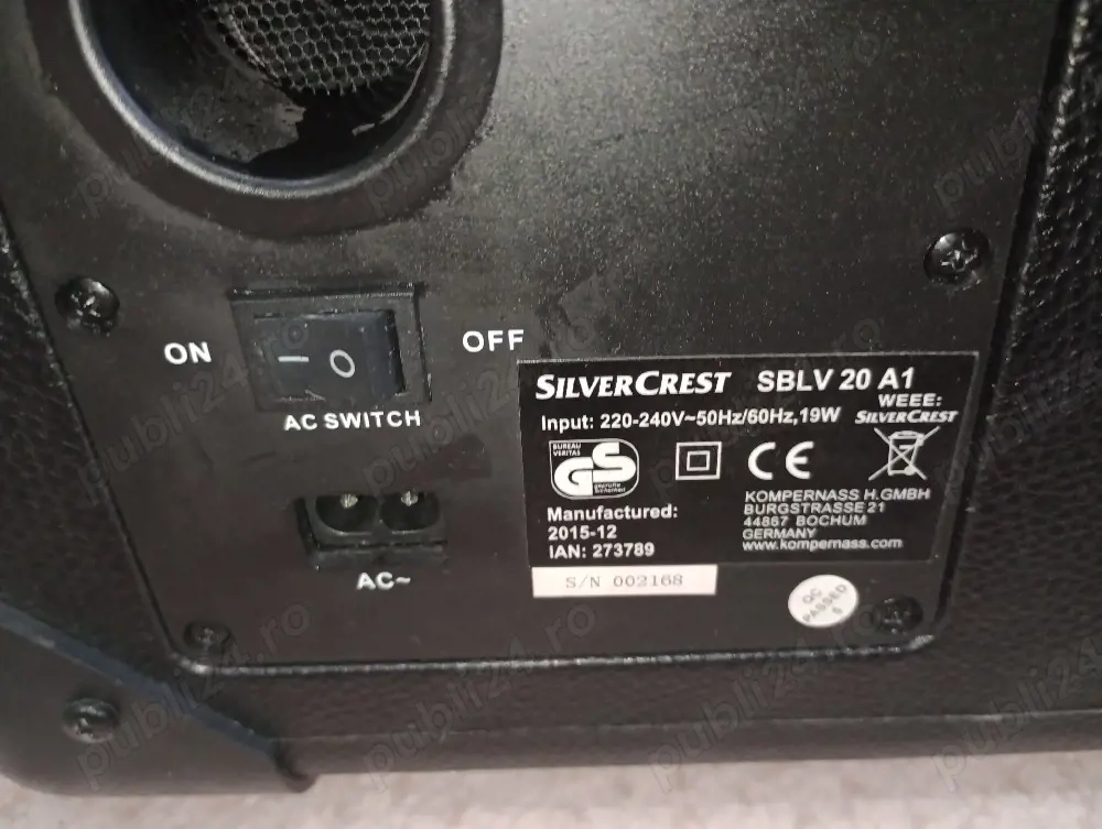 boxa silver crest vintage