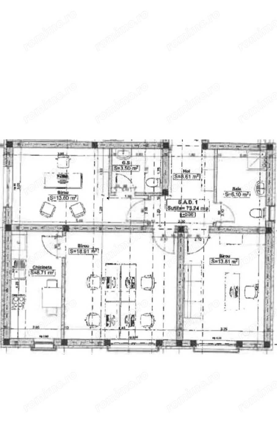 Spațiu comercial de închiriat   Giroc. Parter. 73,24 mp utili.