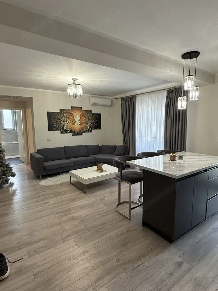 Apartament cu 3 camere  2 bai mobilat si utilat Giroc