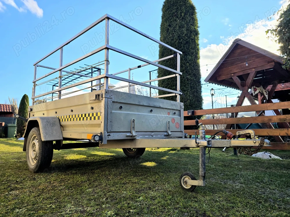 Remorca NIEWIADÓW B1 02X 750 KGca noua 1.30 x 2.10m din 2017 cu schelt metalic