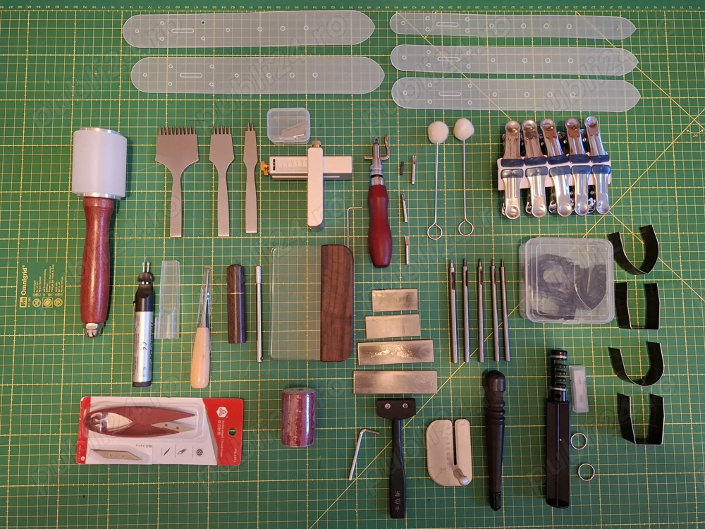 Set profesional unelte pielarie pt curele portofele, etc