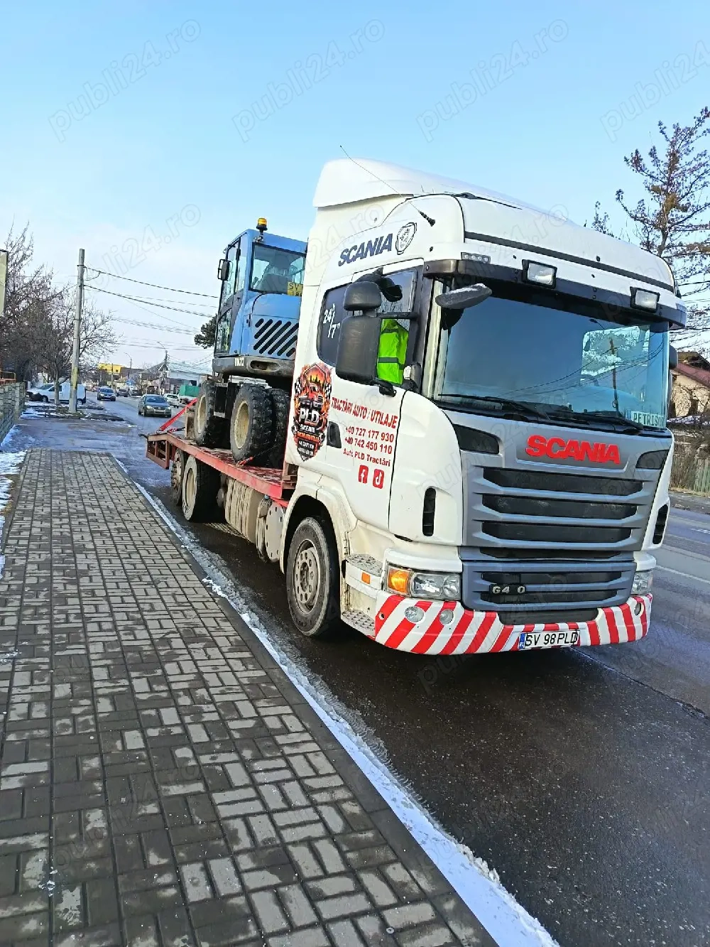 Tractari auto utilaje pana la 15t