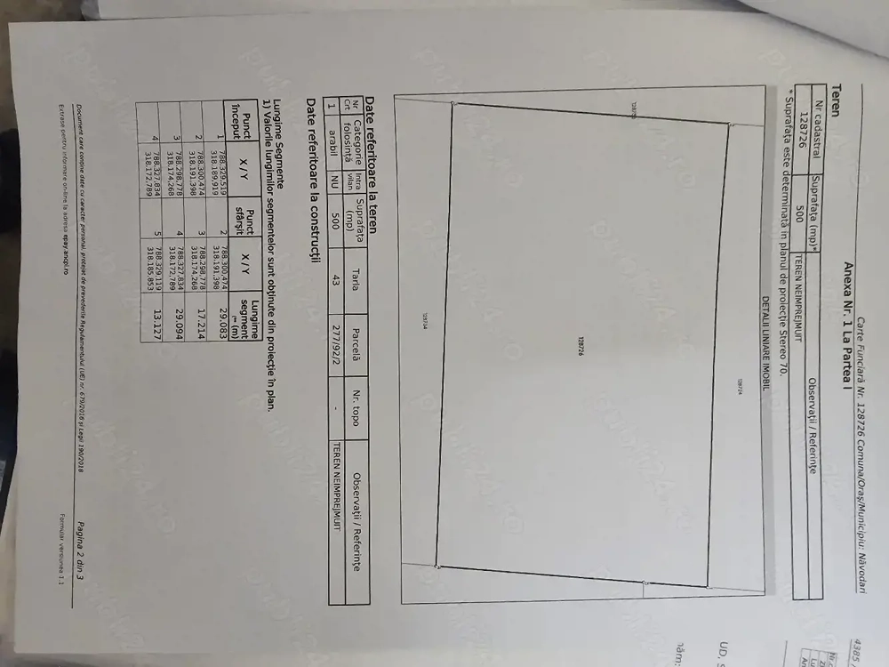 Vand teren extravilan in Năvodari str Muzici 