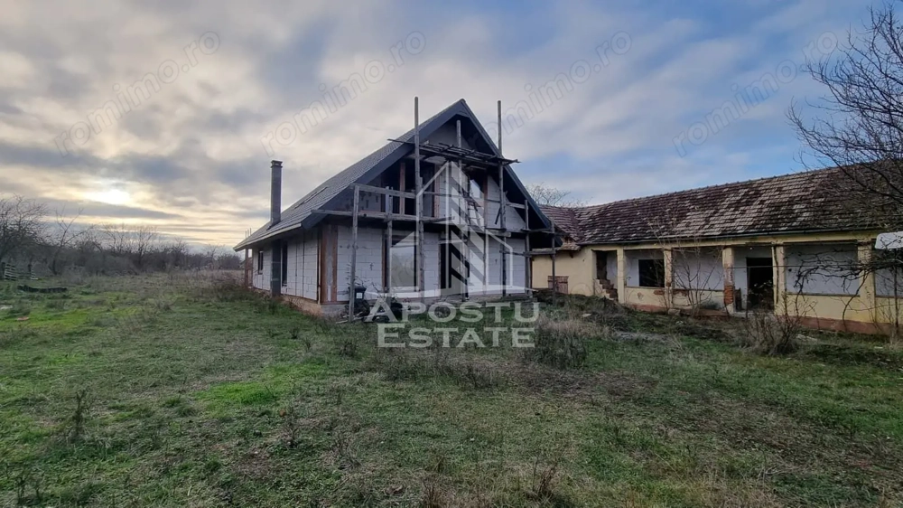 Casa individuala de vanzare la rosu cu teren generos, Seceani