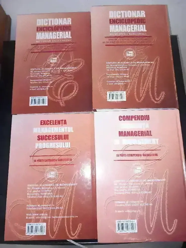 Lot 4 carti dictionar enciclopedic managerial, enciclopedie, compendiu managerial, Iulian Ceausu