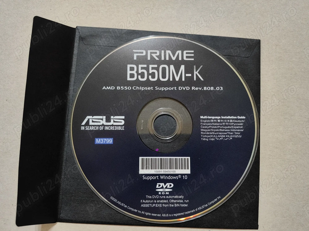 DVD cu drivere Asus b550m-k 