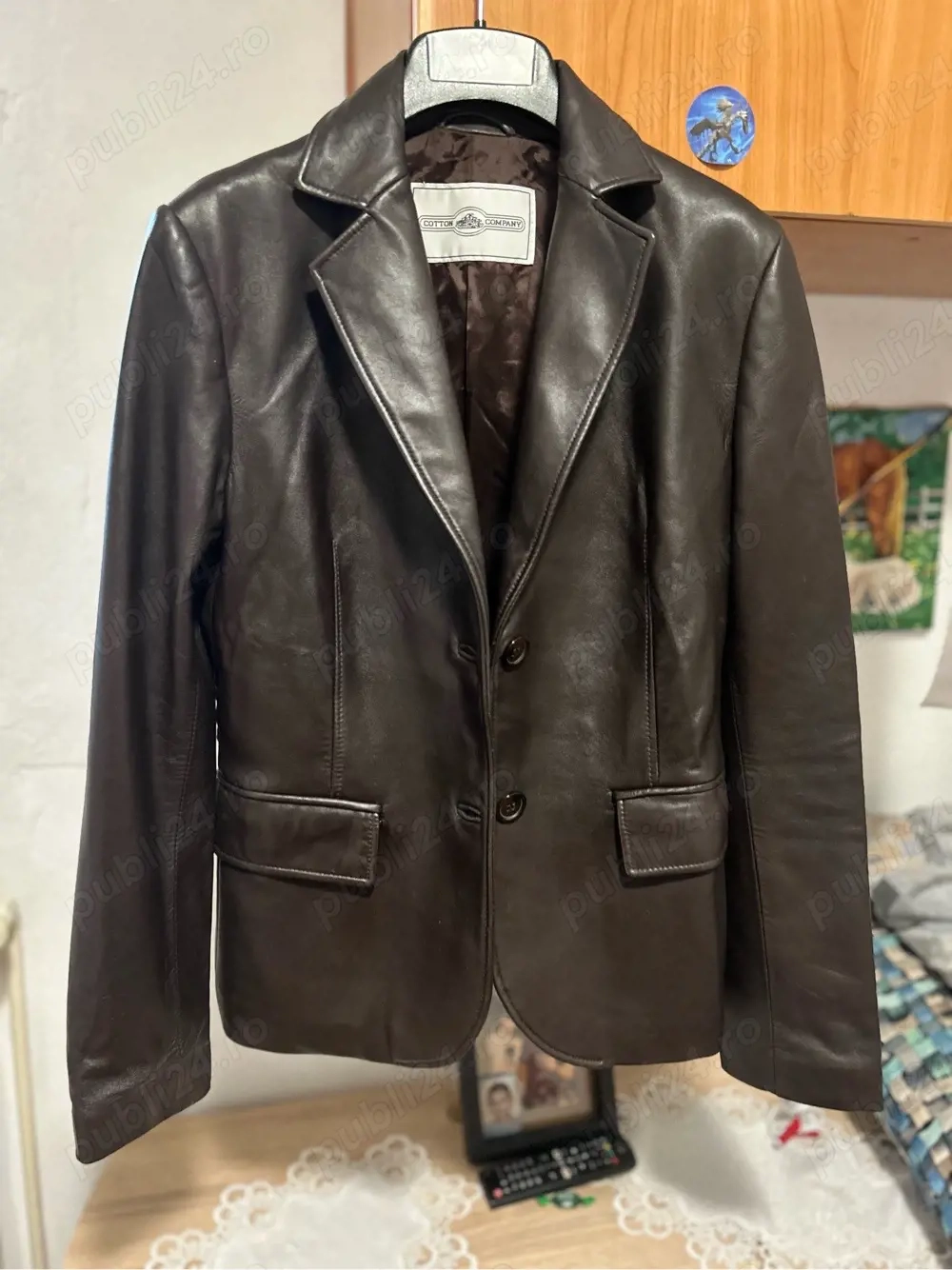 Geacă din piele naturală de oaie   Cotton Company