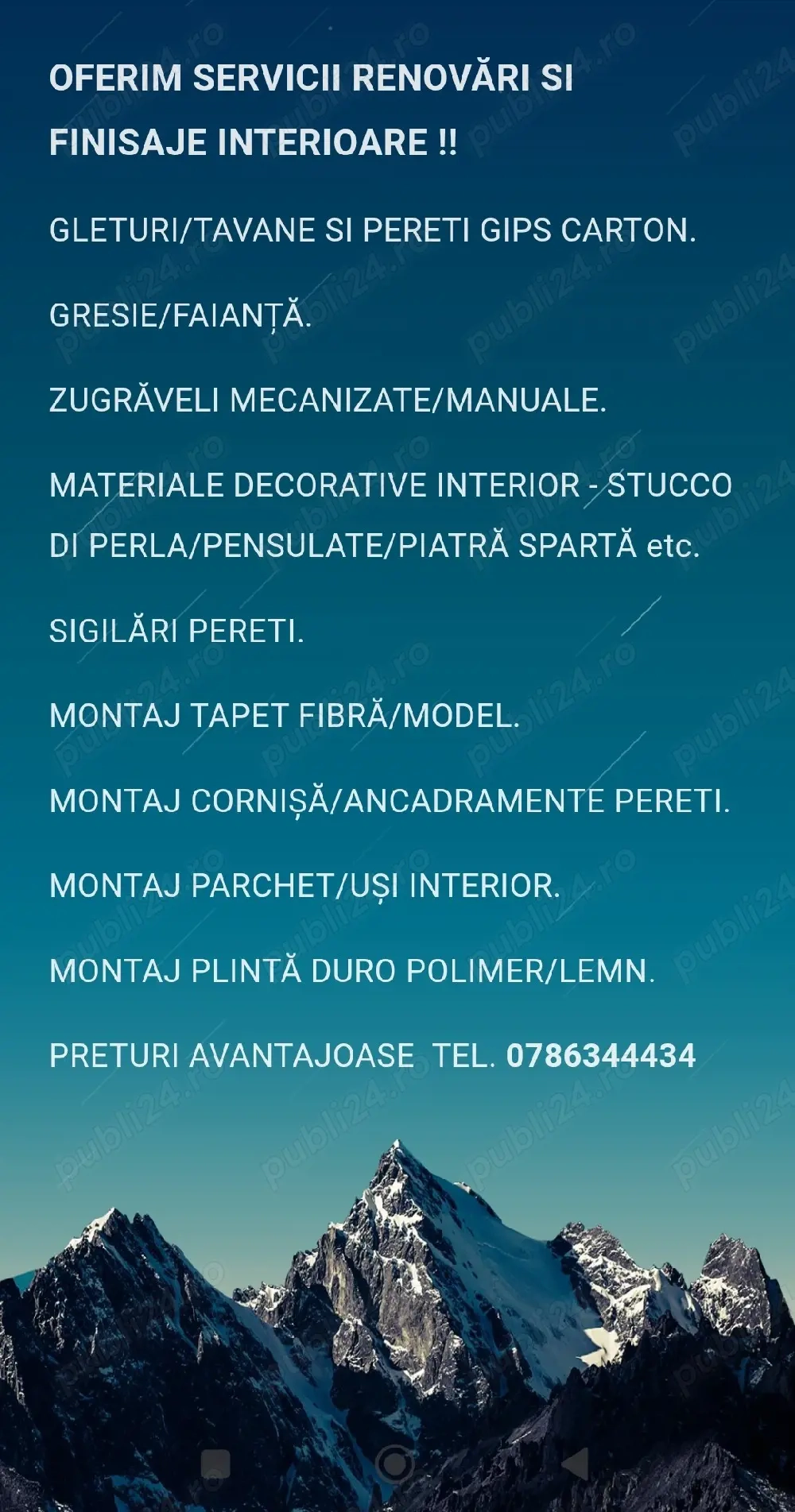 Finisaje interioare !