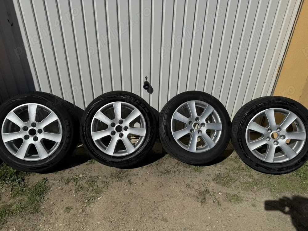 4 Jante + Cauciucuri vara VW Passat, VW Jetta, Skoda Octavia